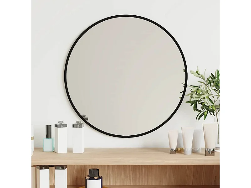 Espejo de pared negro Ø 40 cm Redondo