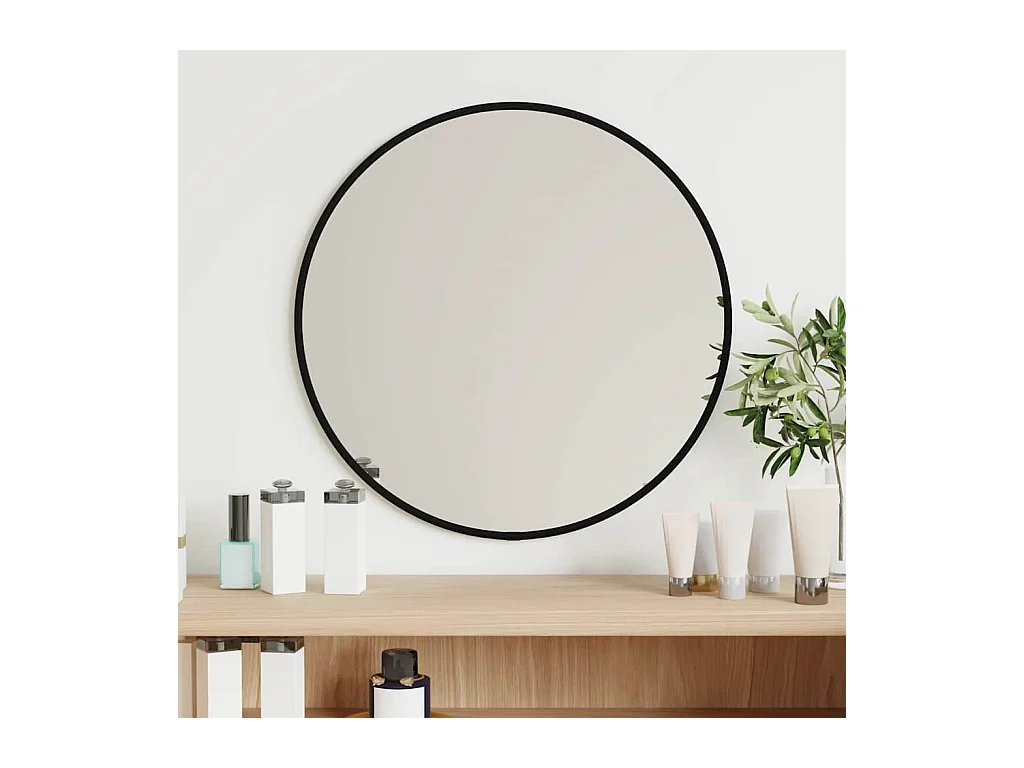 Specchio da parete nero Ø 40 cm Rotondo
