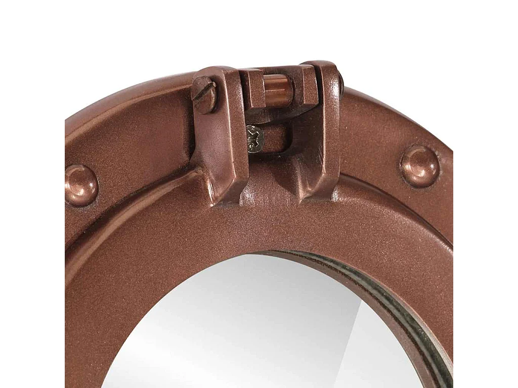 Specchio da parete oblò Ø23 cm alluminio e vetro