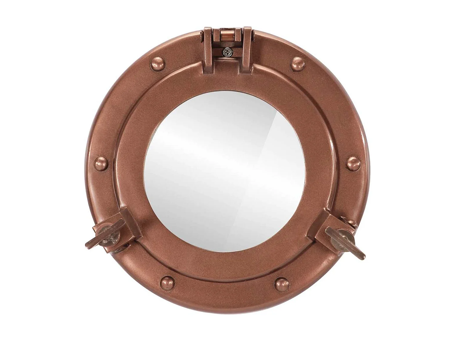 Miroir en forme de porthole mural Ø23 cm aluminium et verre