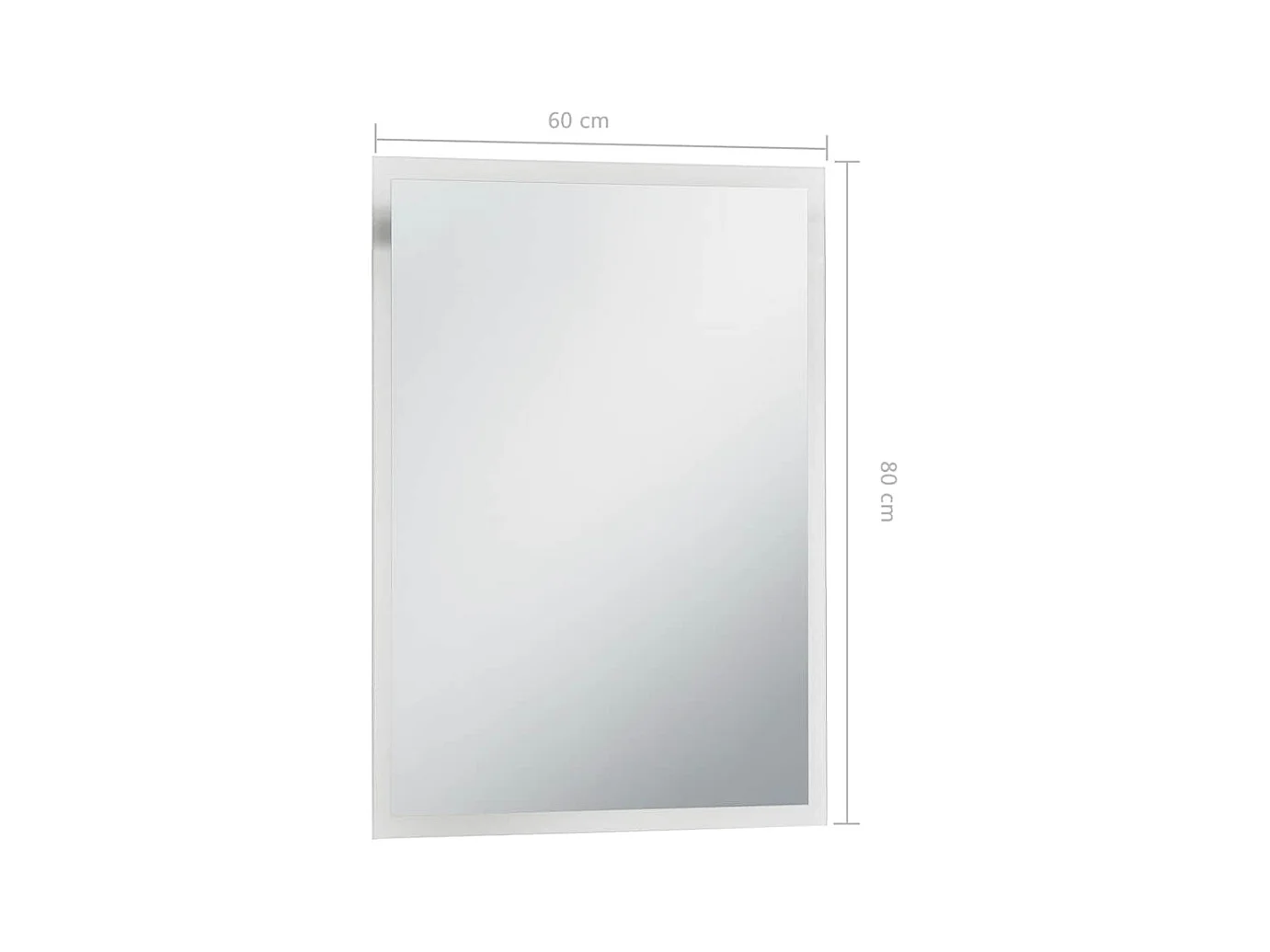 LED wandspiegel voor badkamer 60x80 cm