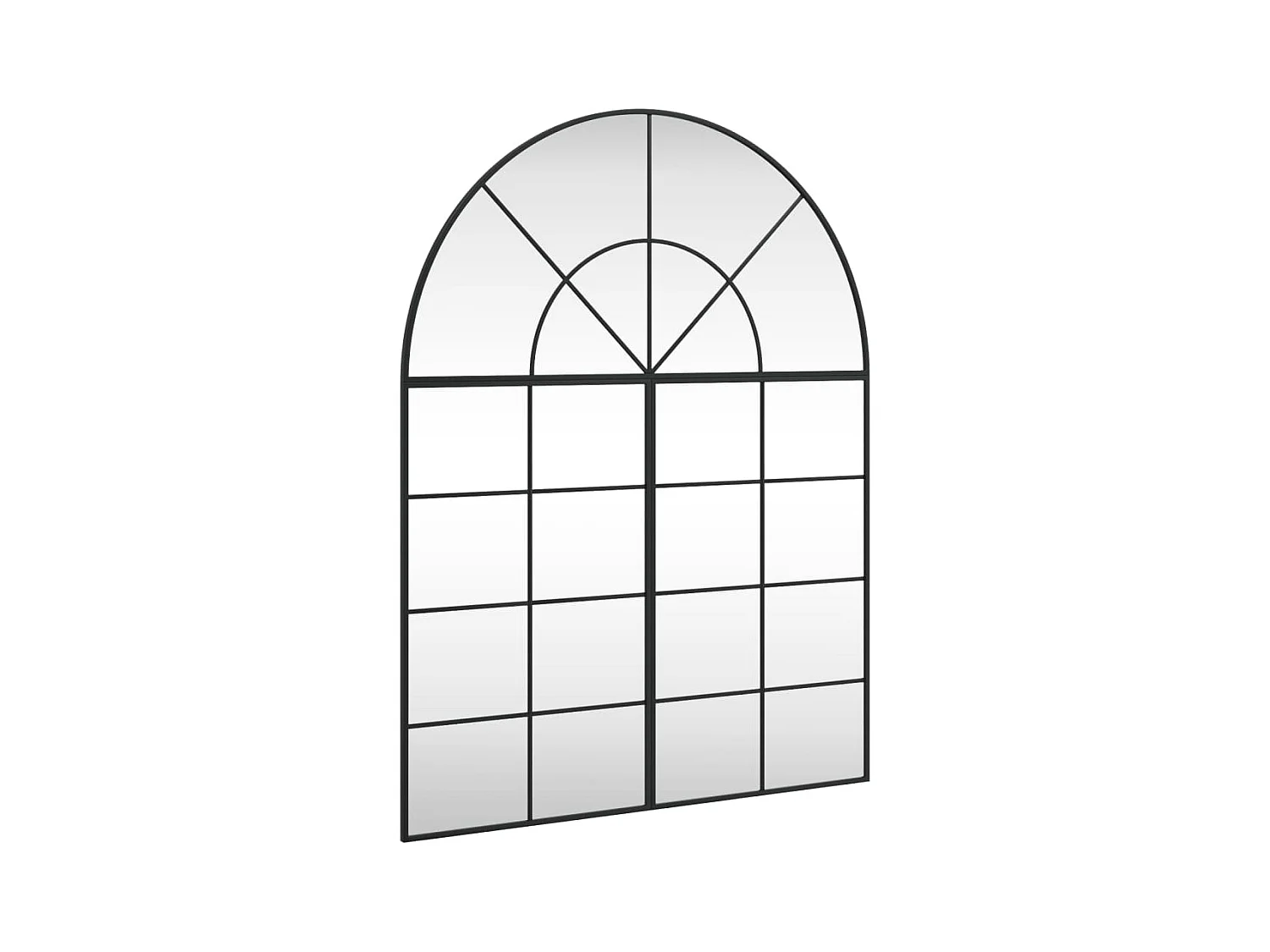 Specchio da parete nero 100x130 cm arco in ferro