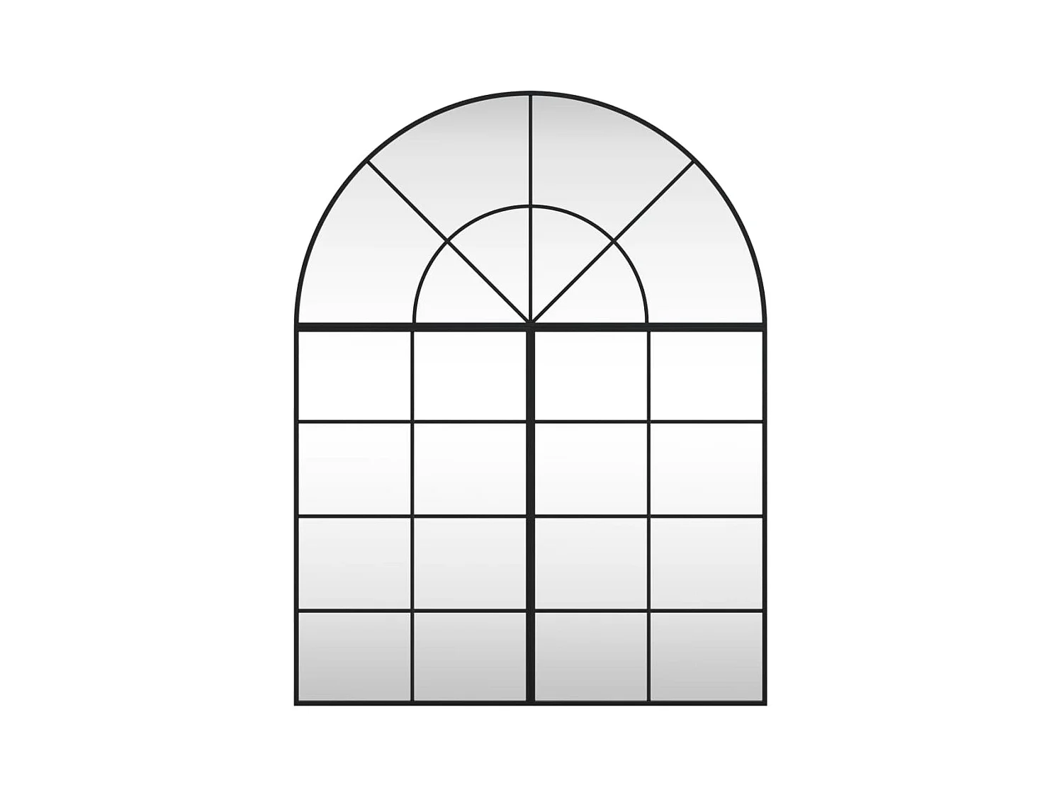 Specchio da parete nero 100x130 cm arco in ferro