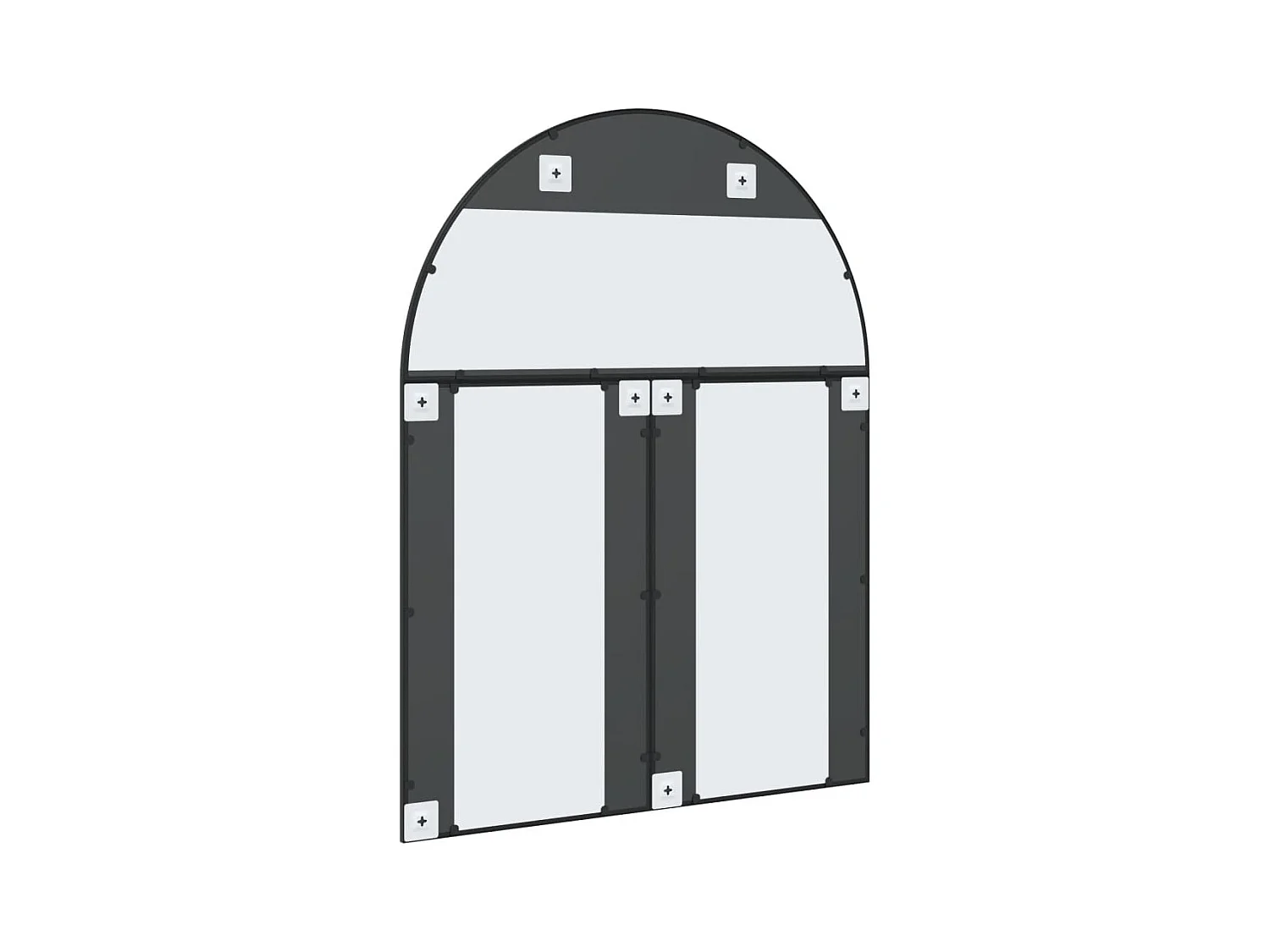 Specchio da parete nero 100x130 cm arco in ferro