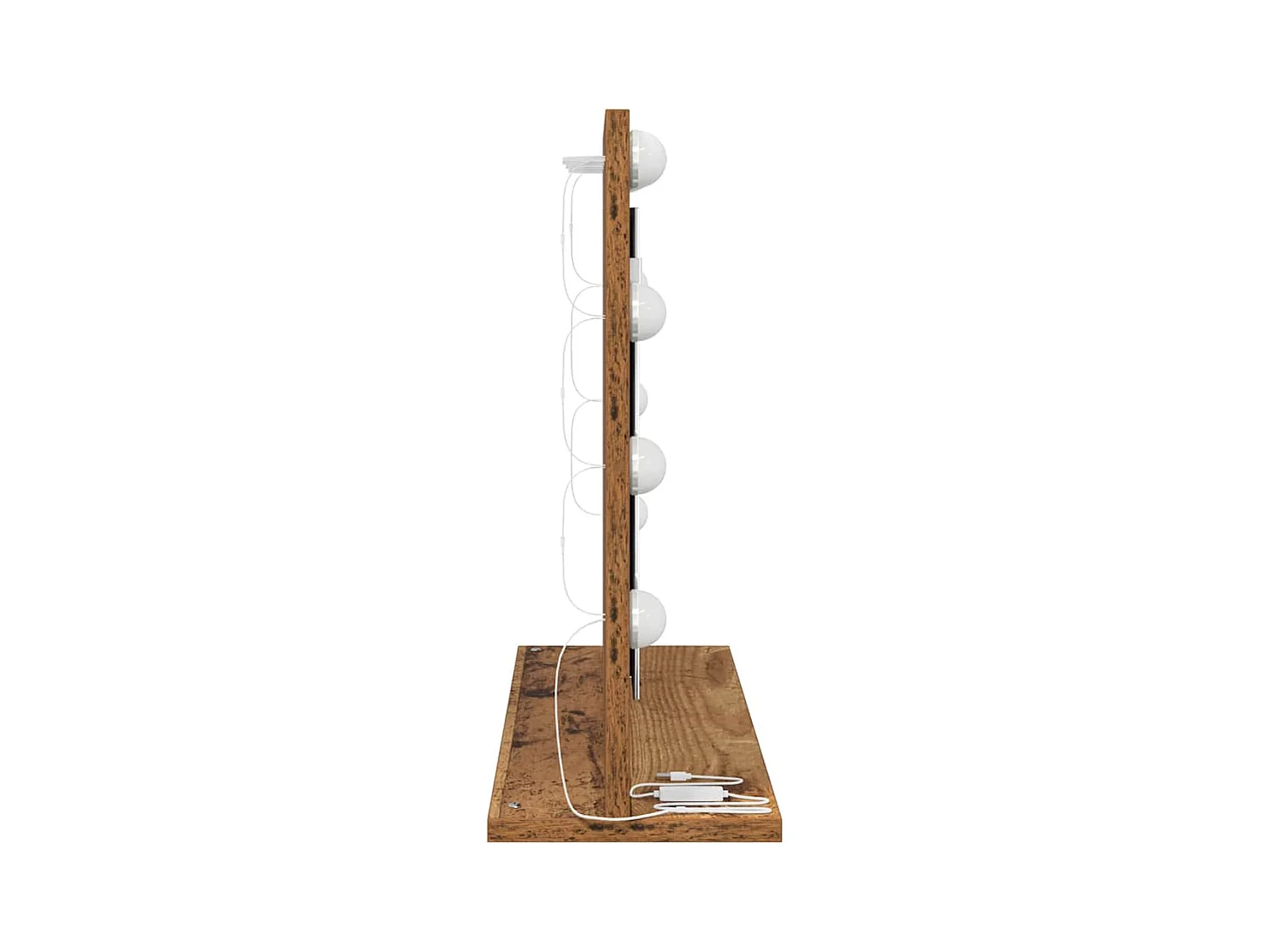Kaptafelspiegel met spiegel Antiek hout 60 x 45 x 18 cm