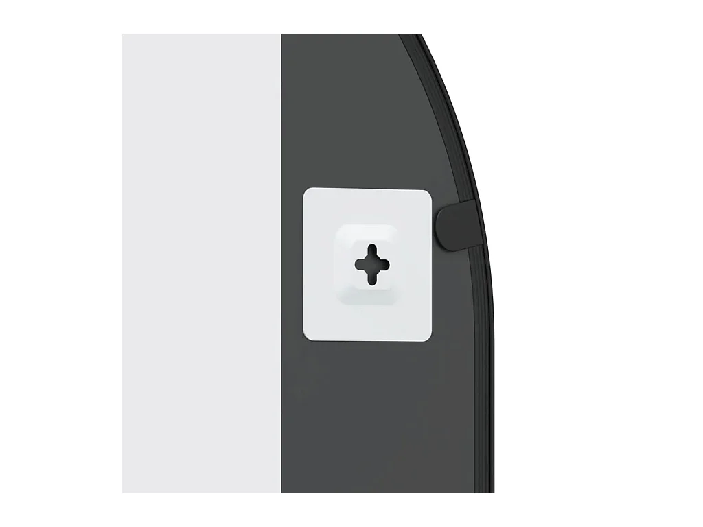 Zwarte wandspiegel 50x100 cm ijzeren boog