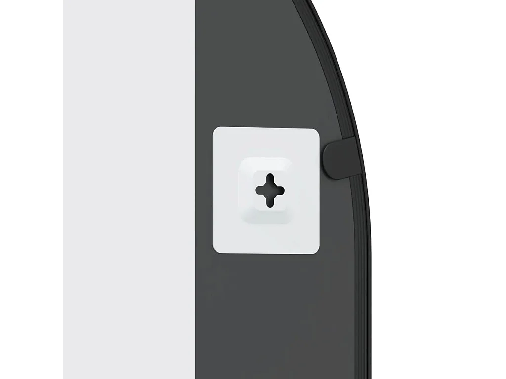 Espejo de pared negro 50x100 cm arco de hierro