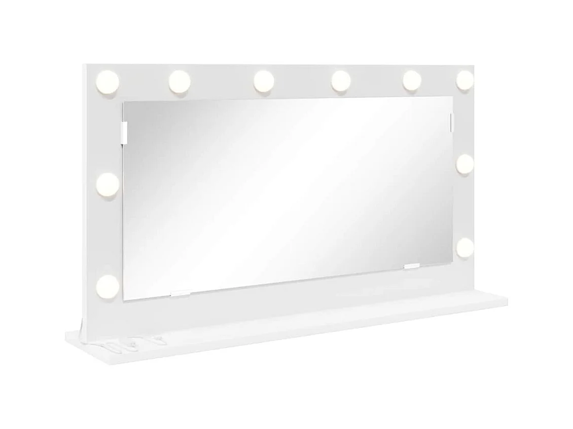 Miroir de vanité avec des lumières à LED Blanc 80 x 45 x 18 cm