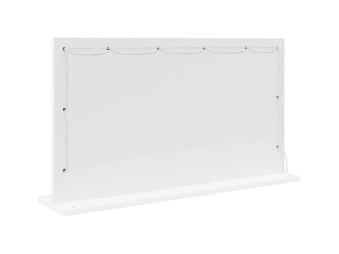 Miroir de vanité avec des lumières à LED Blanc 80 x 45 x 18 cm