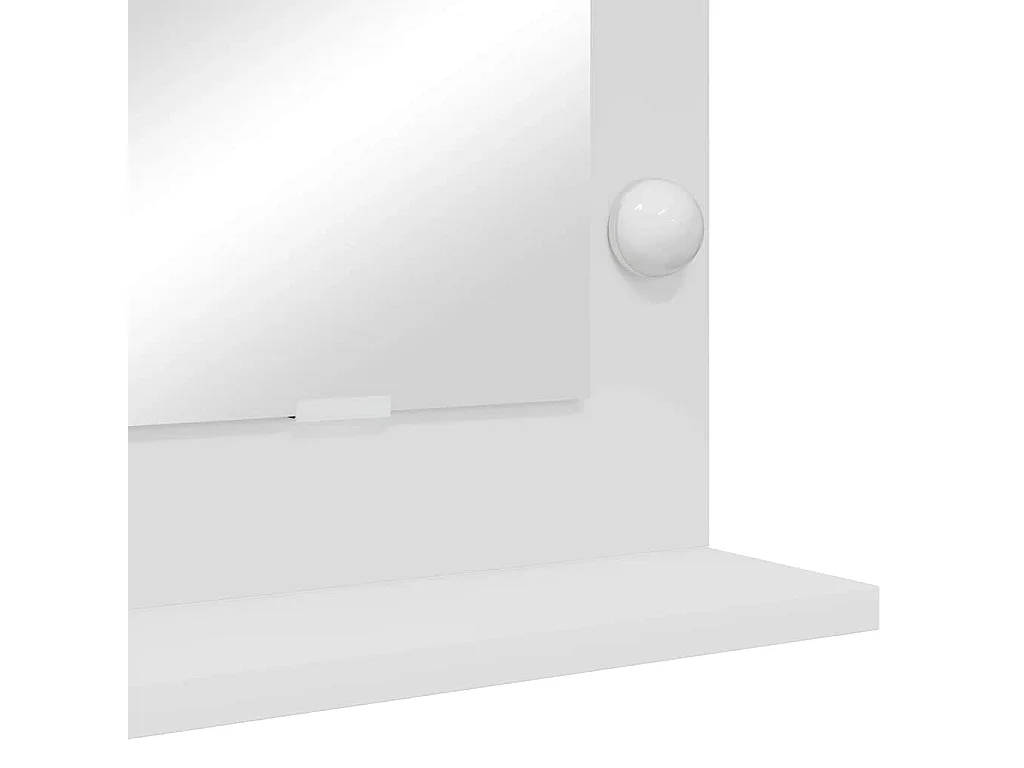 Miroir de vanité avec des lumières à LED Blanc 80 x 45 x 18 cm