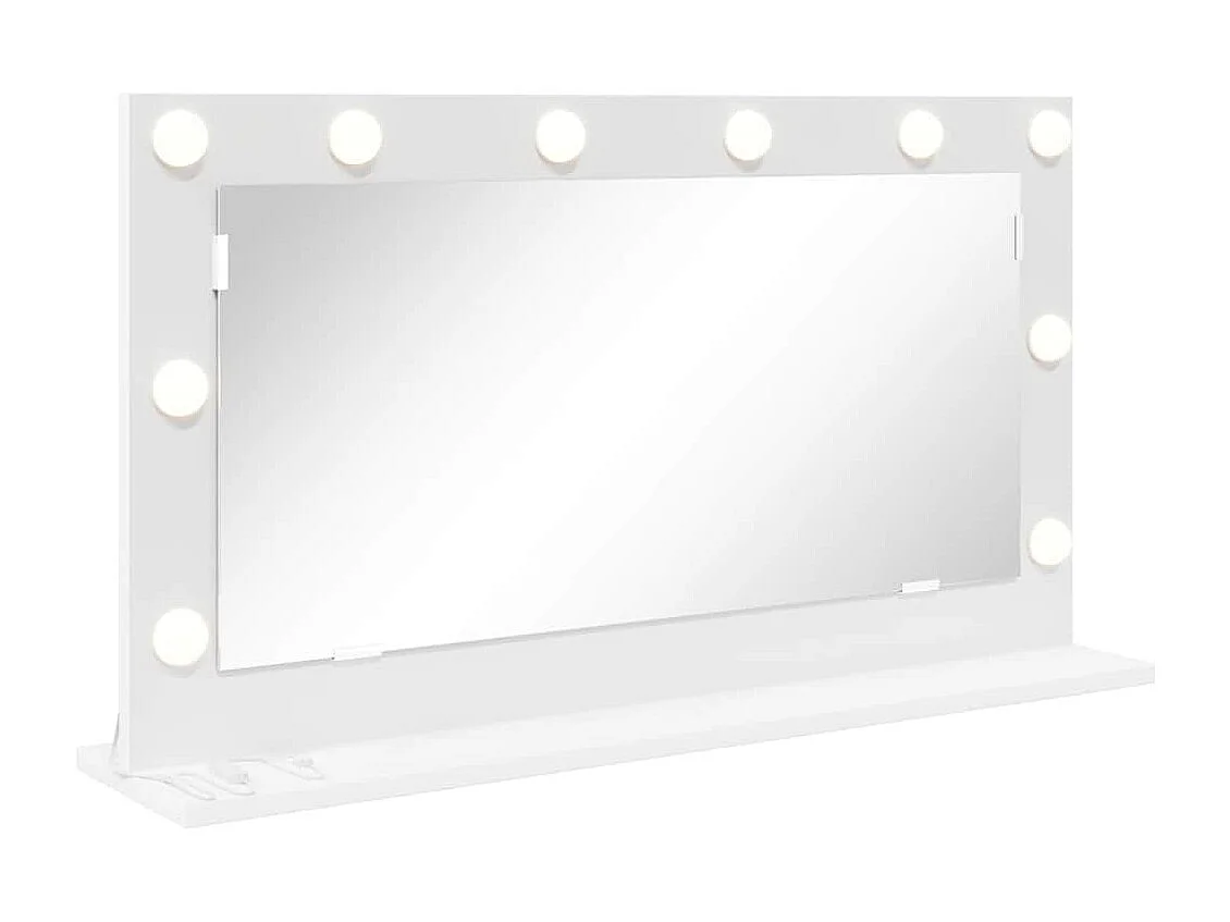 Miroir de vanité avec des lumières à LED Blanc 80 x 45 x 18 cm