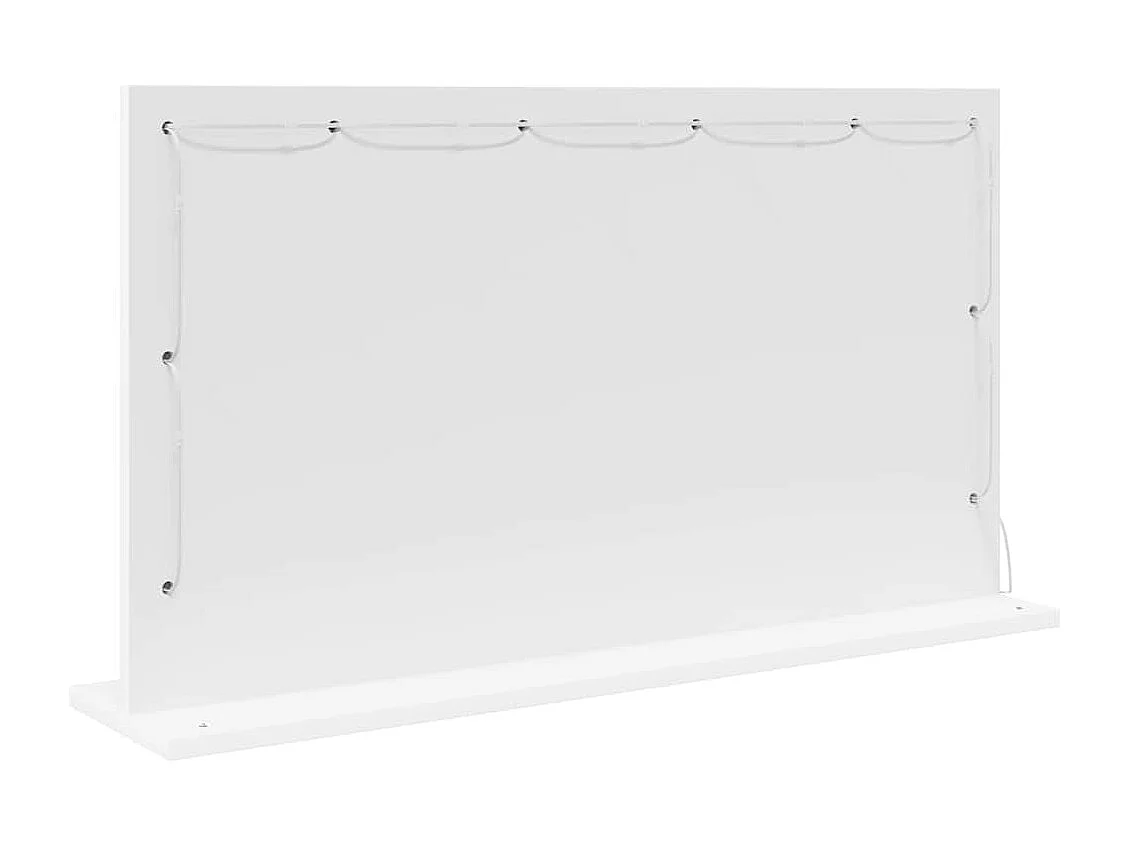 Miroir de vanité avec des lumières à LED Blanc 80 x 45 x 18 cm