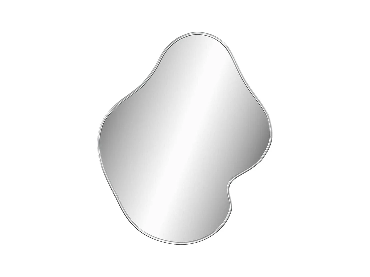 Zilveren wandspiegel 60x50 cm