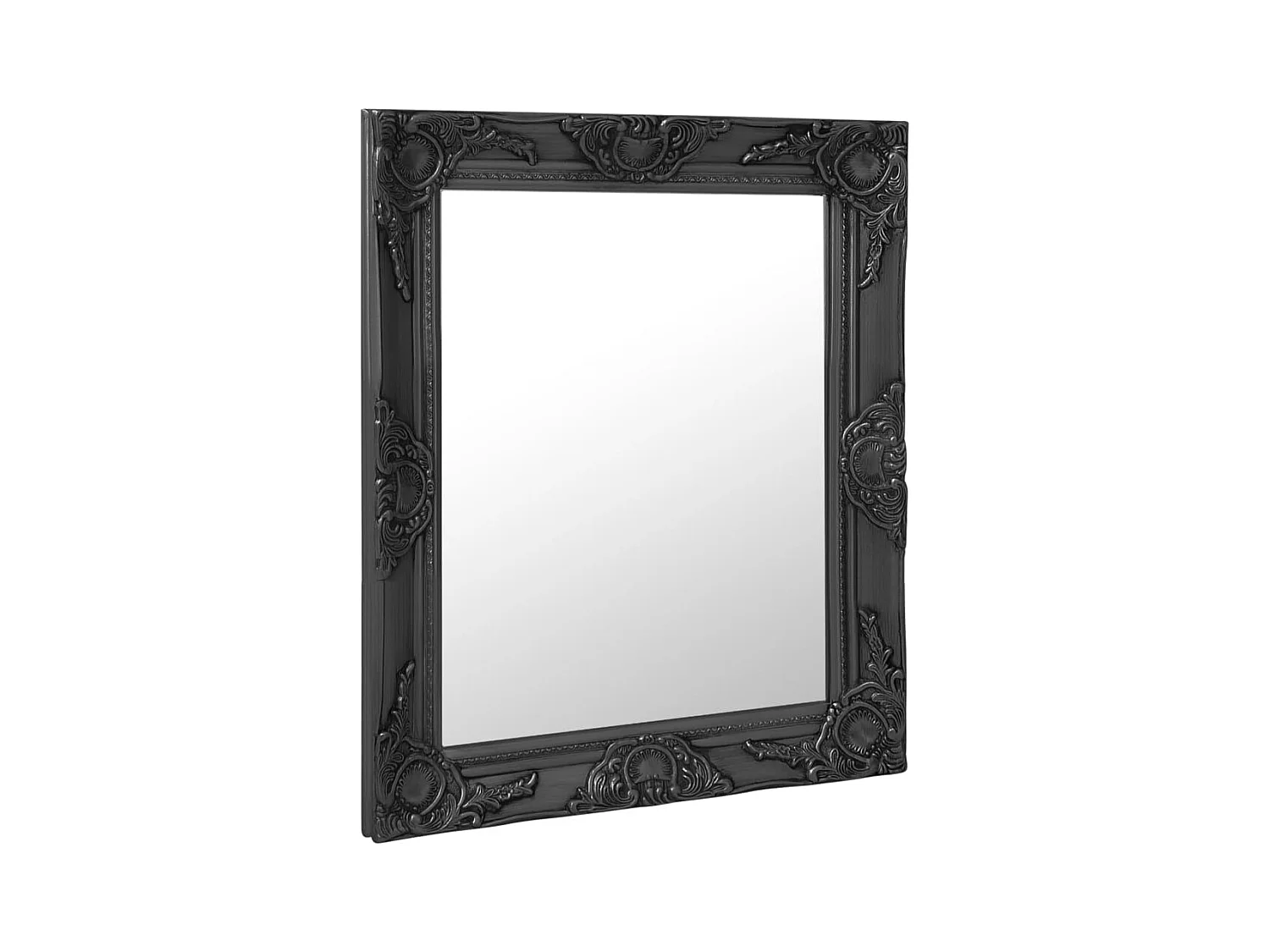 Espejo de pared estilo barroco 50x60 cm negro