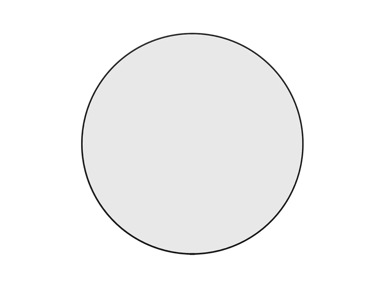 Zwarte wandspiegel Ø 60 cm Rond