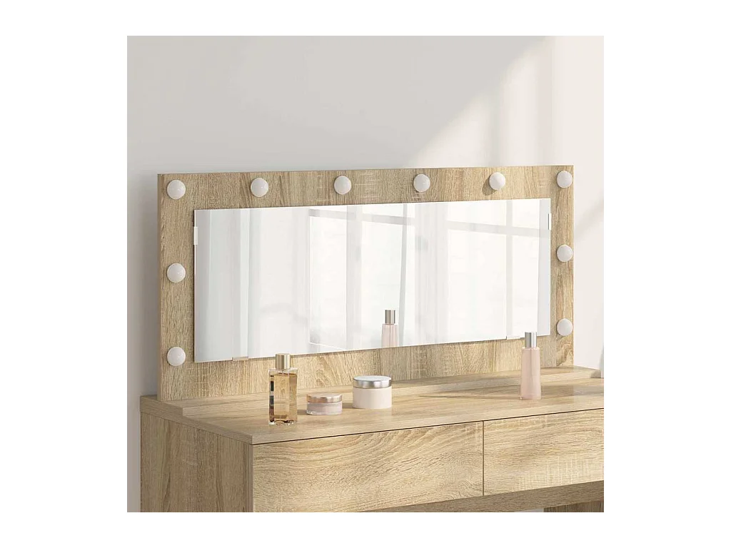 Miroir de vanité avec miroir Chêne Sonoma 100 x 45 x 18 cm