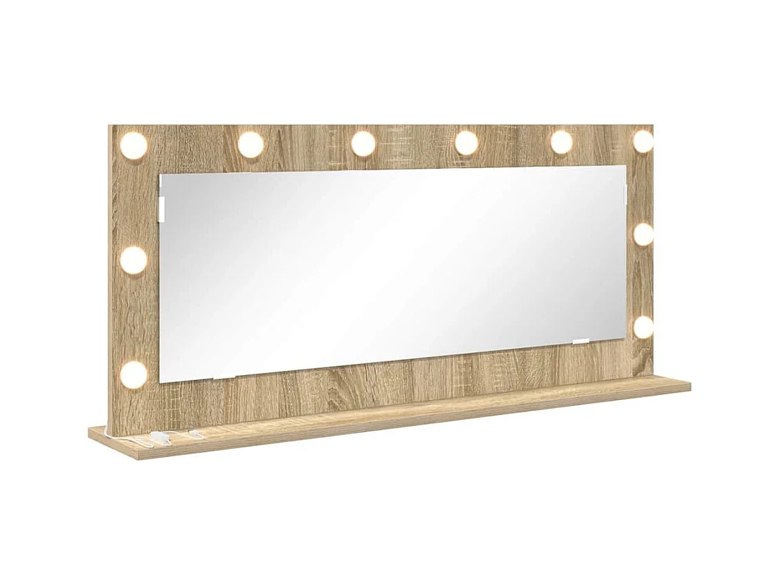 Miroir de vanité avec miroir Chêne Sonoma 100 x 45 x 18 cm