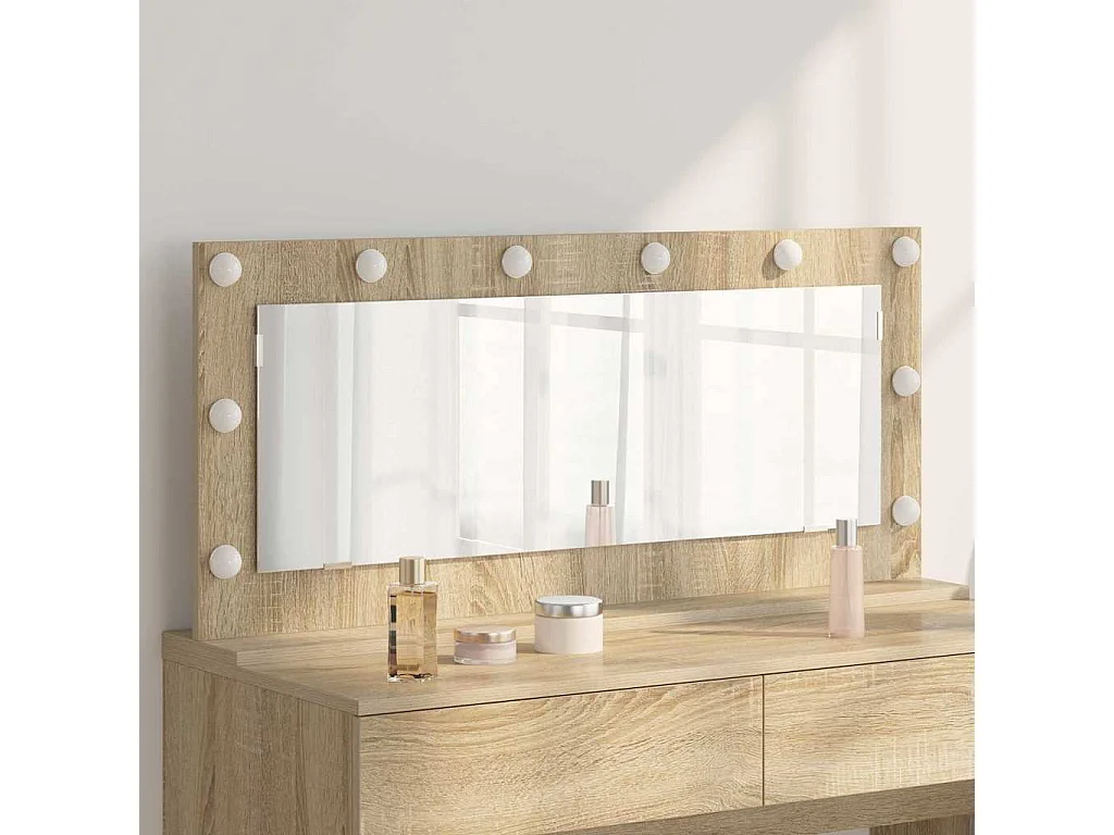 Miroir de vanité avec miroir Chêne Sonoma 100 x 45 x 18 cm