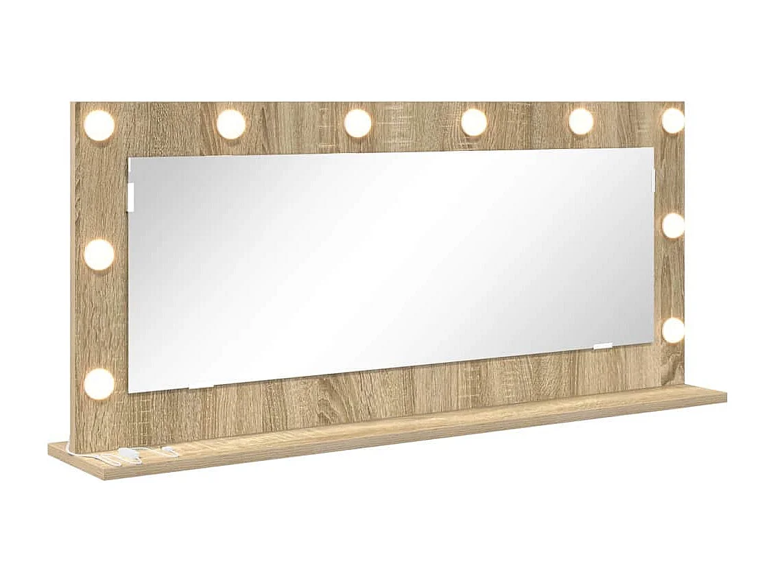 Miroir de vanité avec miroir Chêne Sonoma 100 x 45 x 18 cm