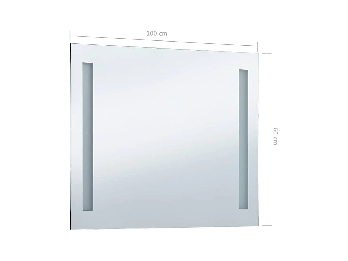 LED wandspiegel voor badkamer 100x60 cm