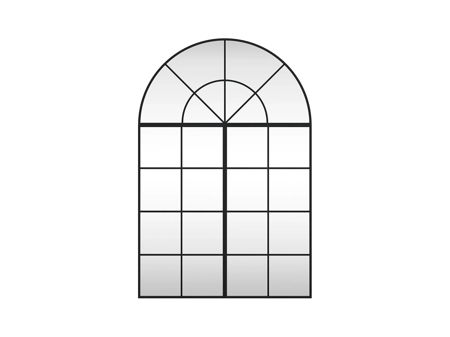 Espejo de pared negro 80x120 cm arco de hierro