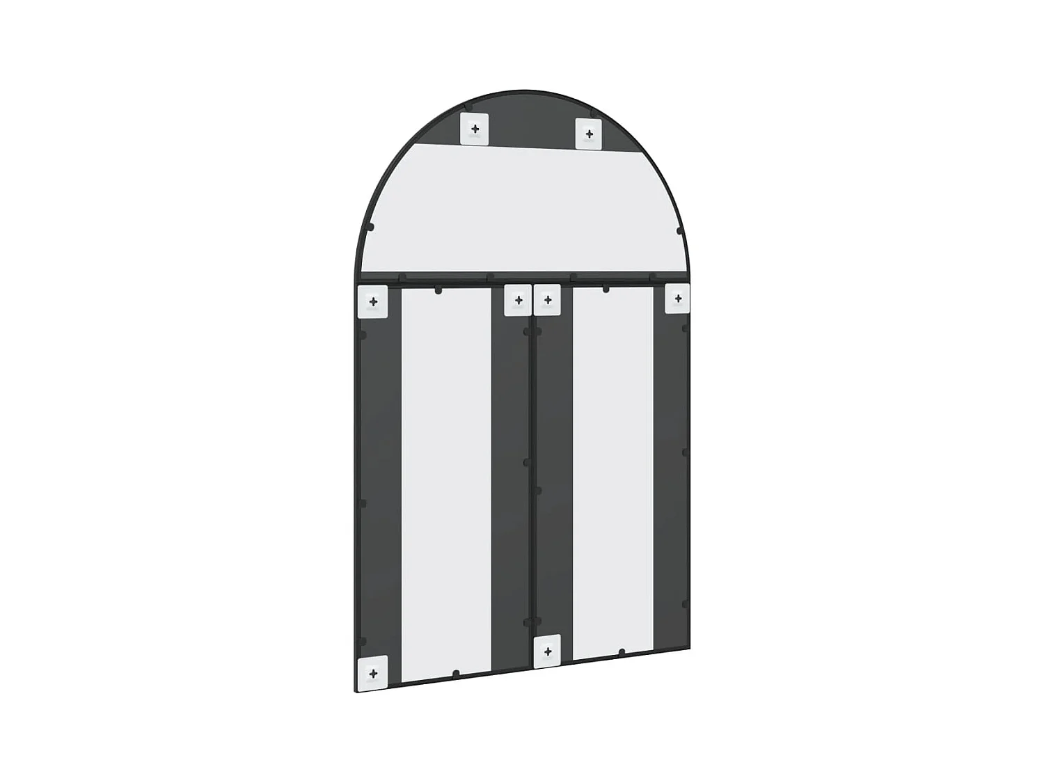 Espejo de pared negro 80x120 cm arco de hierro