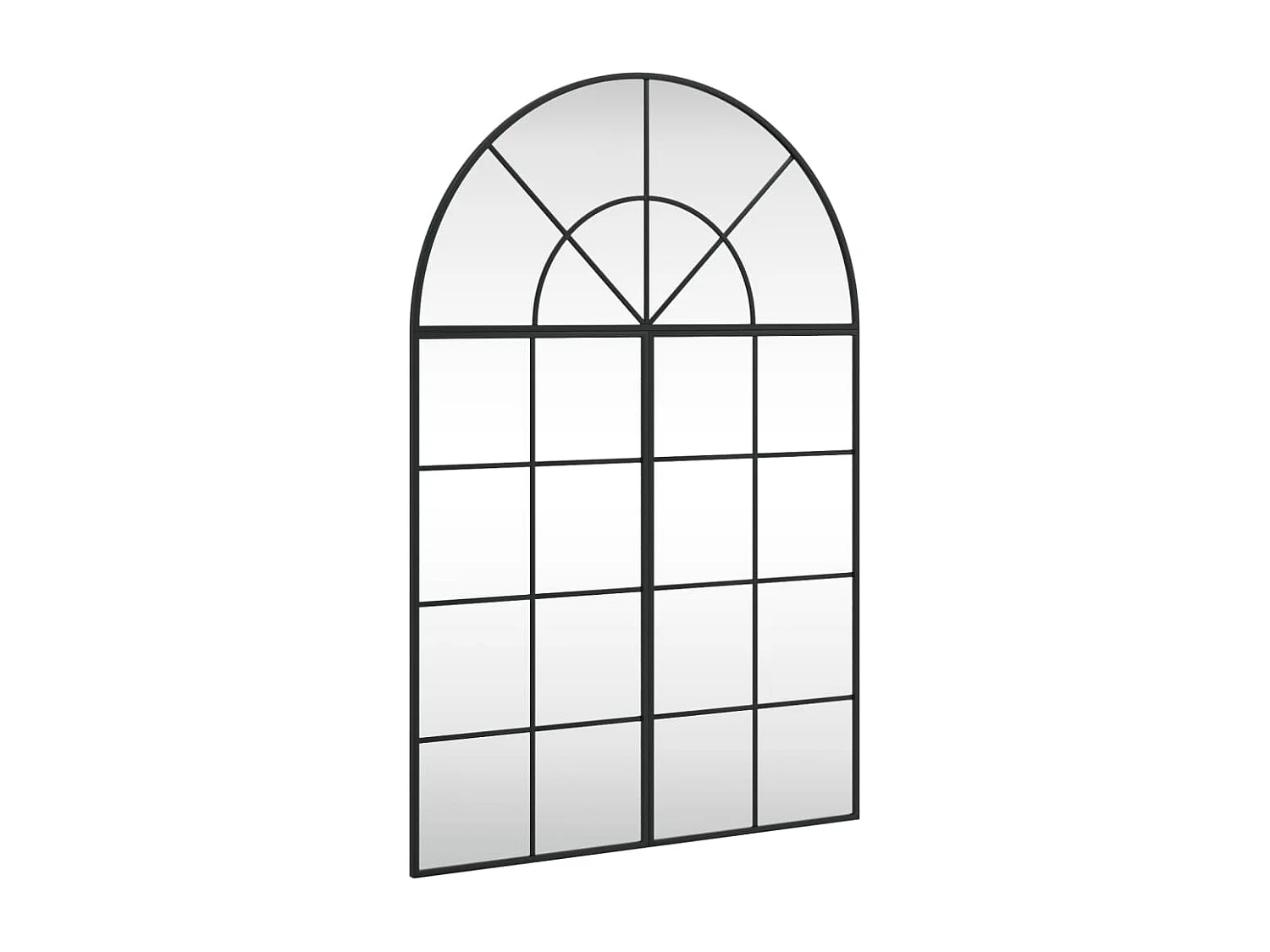 Espejo de pared negro 80x120 cm arco de hierro