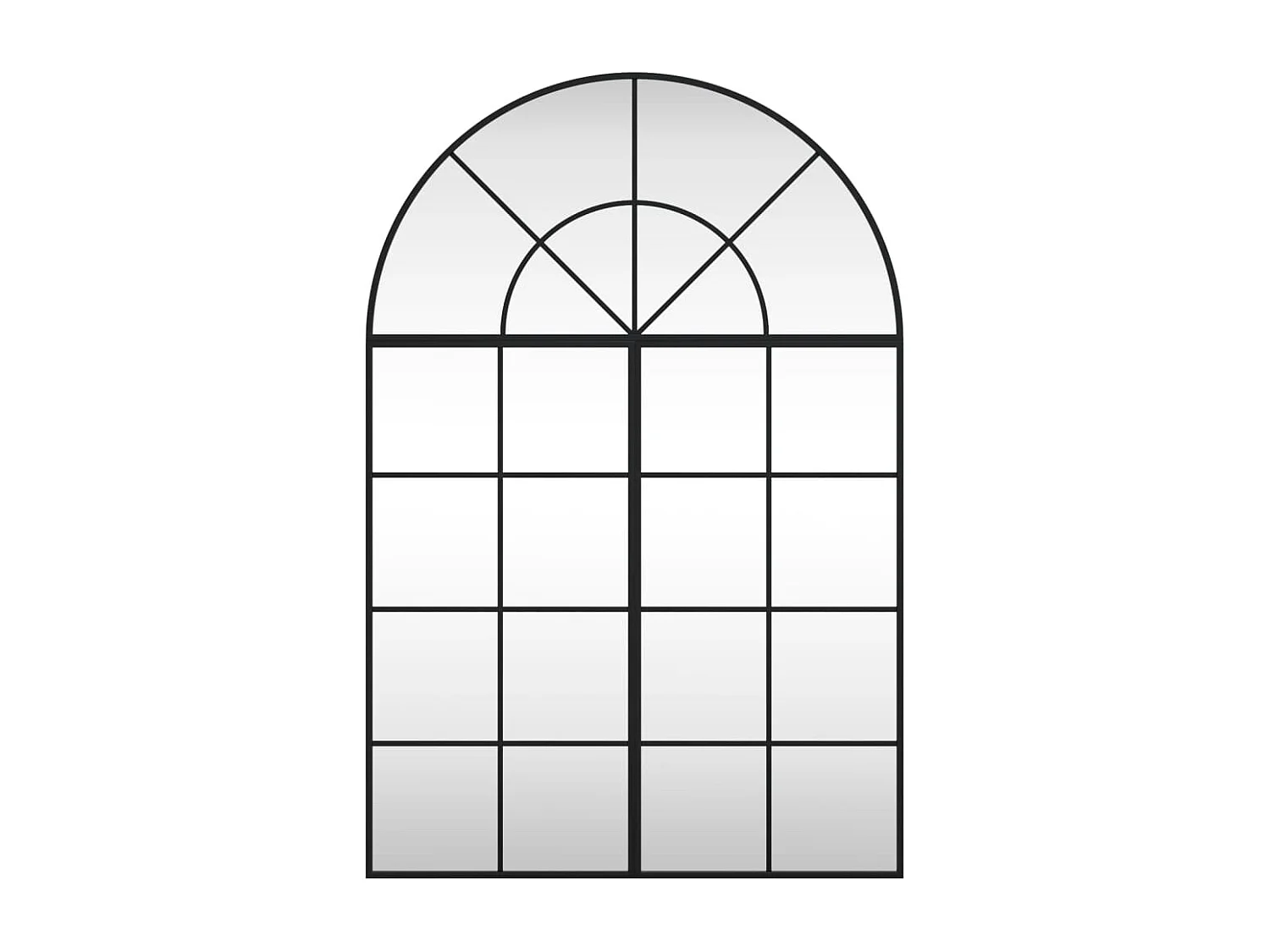 Espejo de pared negro 80x120 cm arco de hierro