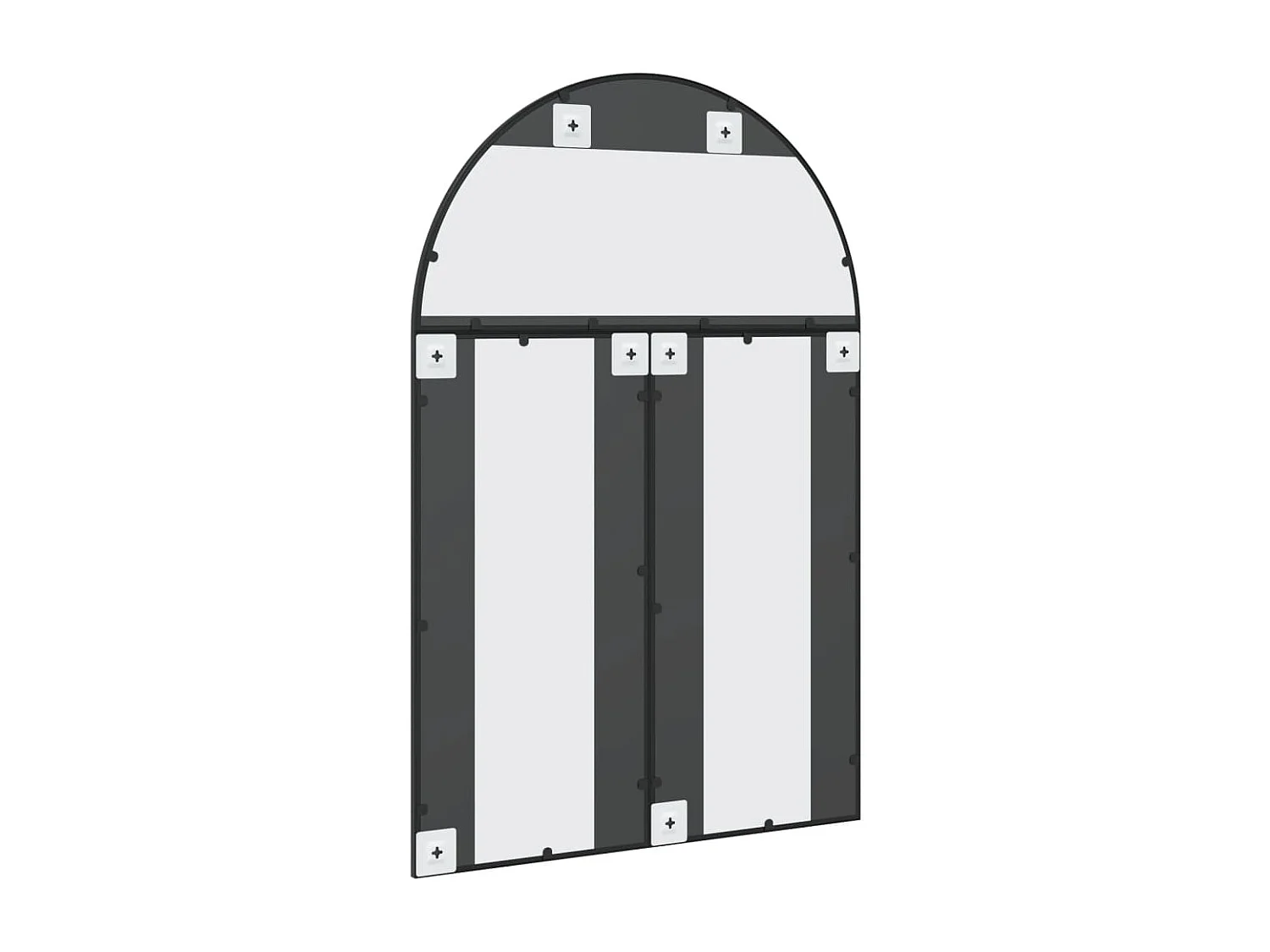 Espejo de pared negro 80x120 cm arco de hierro