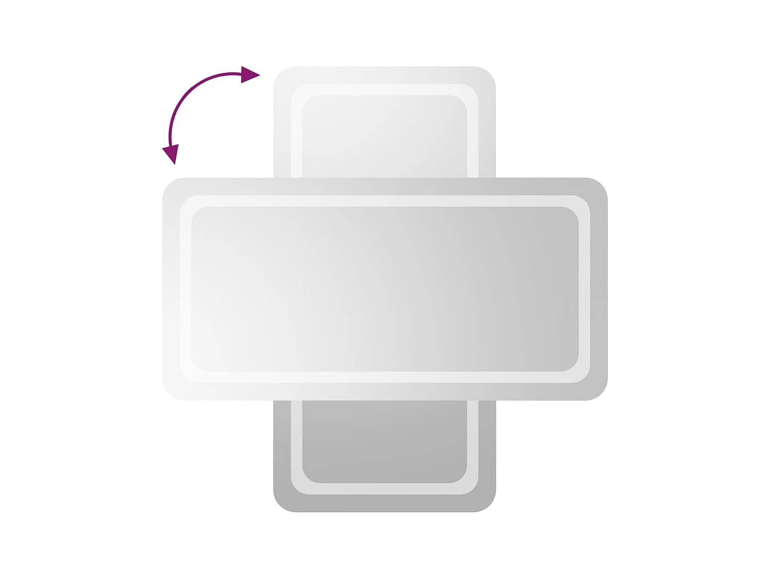 Miroir de salle de bain à LED 50x100 cm