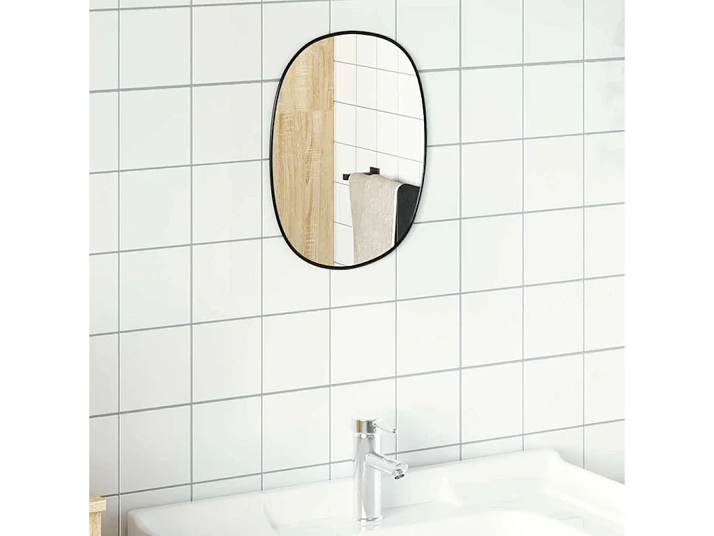 Miroir mural Noir 30x25 cm