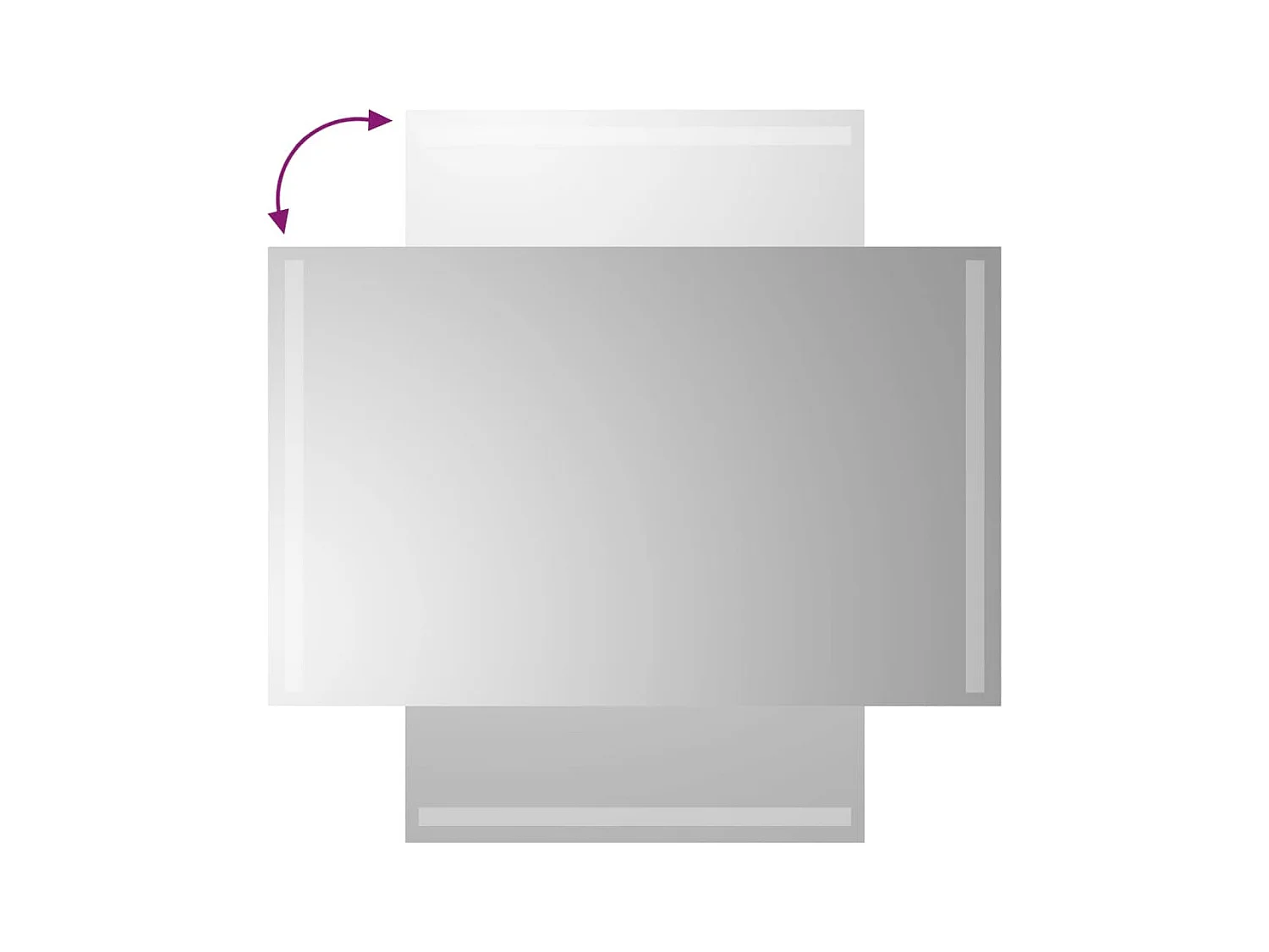 Miroir de salle de bain à LED 50x80 cm