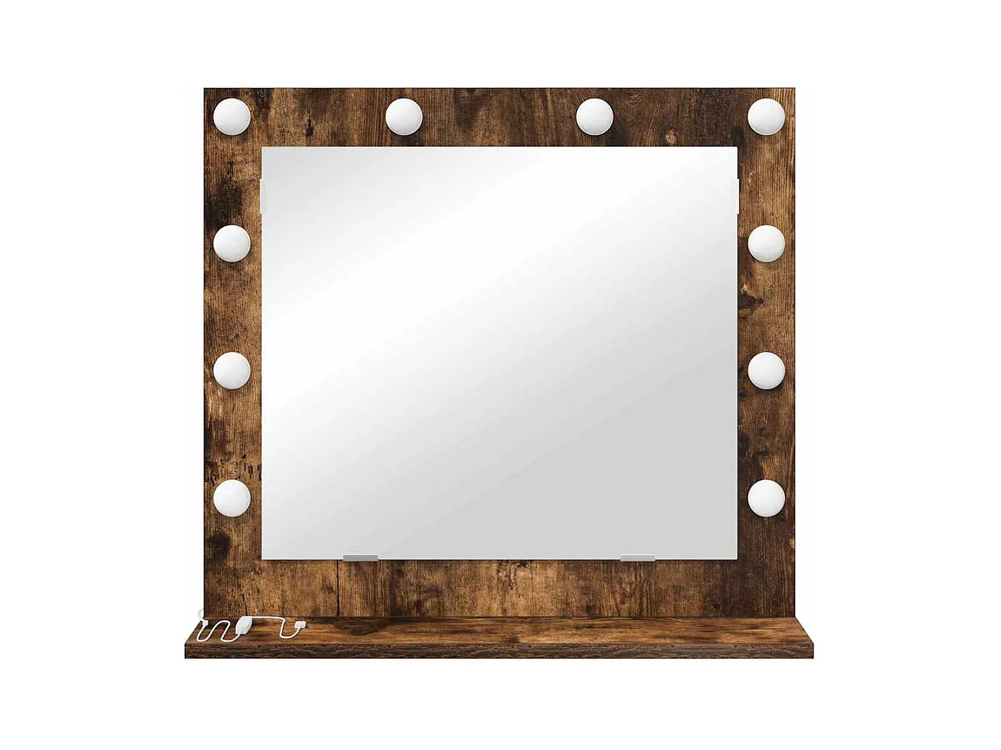 Miroir de vanité avec miroir Chêne fumé 60 x 55 x 18 cm