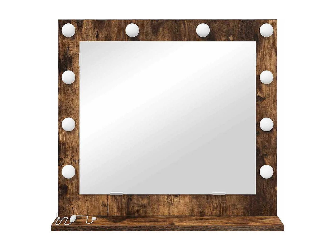 Miroir de vanité avec miroir Chêne fumé 60 x 55 x 18 cm