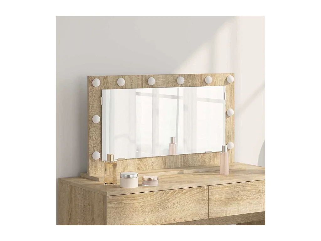 Miroir de vanité avec miroir Chêne Sonoma 80 x 45 x 18 cm