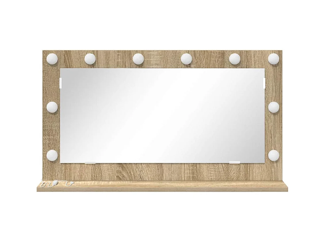 Miroir de vanité avec miroir Chêne Sonoma 80 x 45 x 18 cm