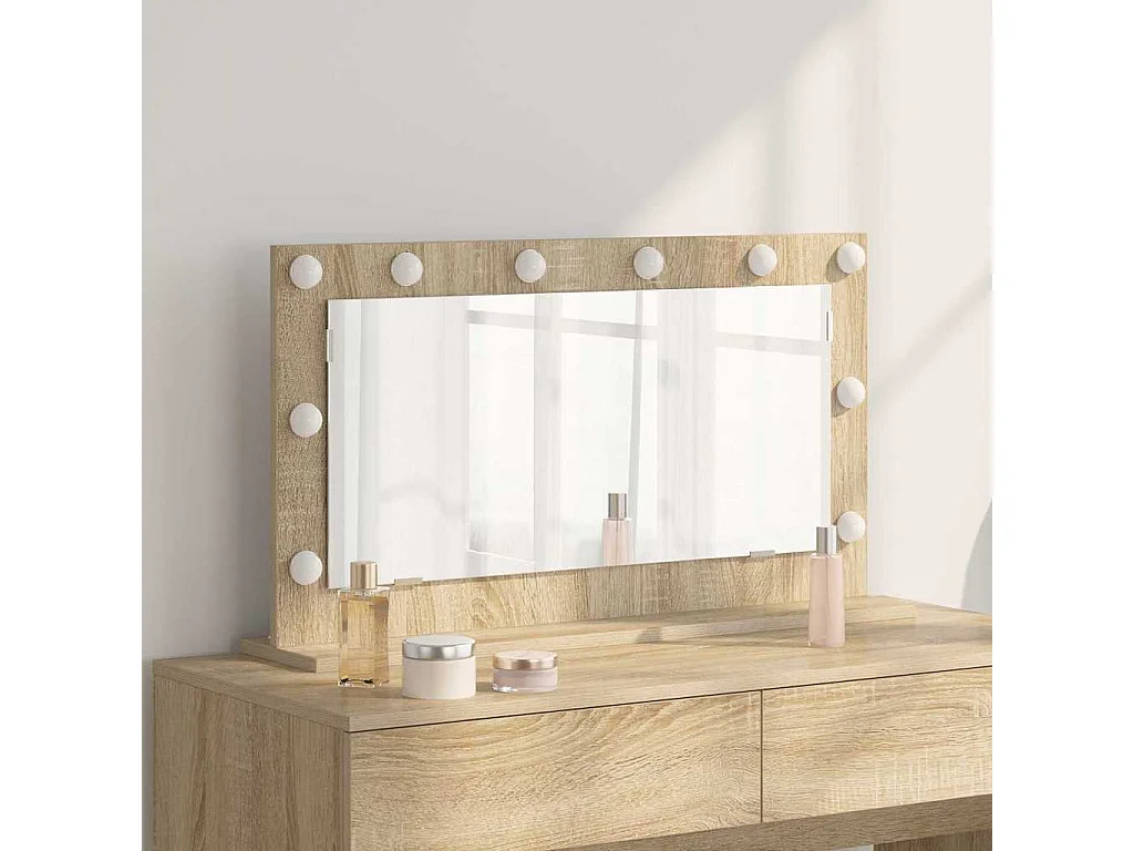 Miroir de vanité avec miroir Chêne Sonoma 80 x 45 x 18 cm