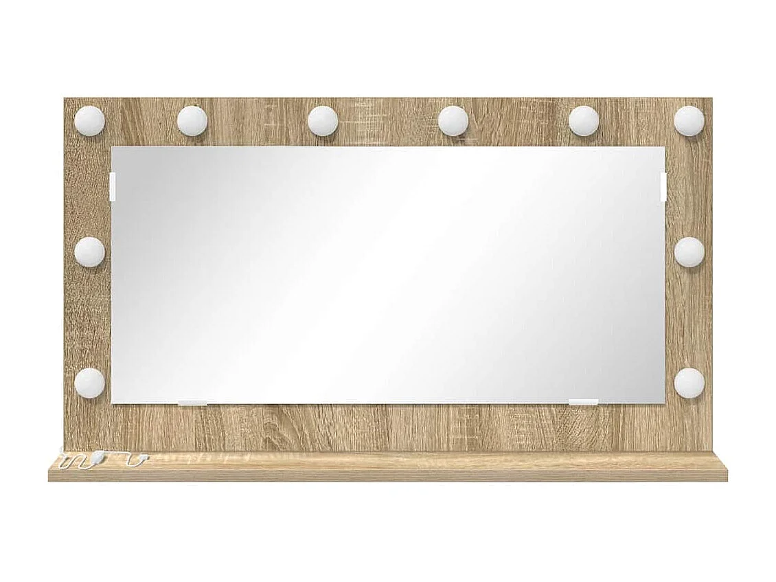 Miroir de vanité avec miroir Chêne Sonoma 80 x 45 x 18 cm