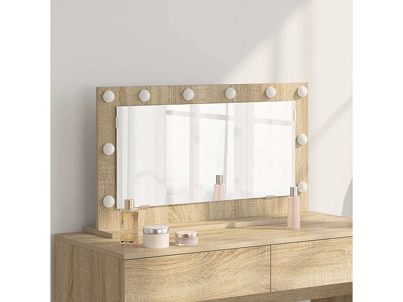 Miroir de vanité avec miroir Chêne Sonoma 80 x 45 x 18 cm