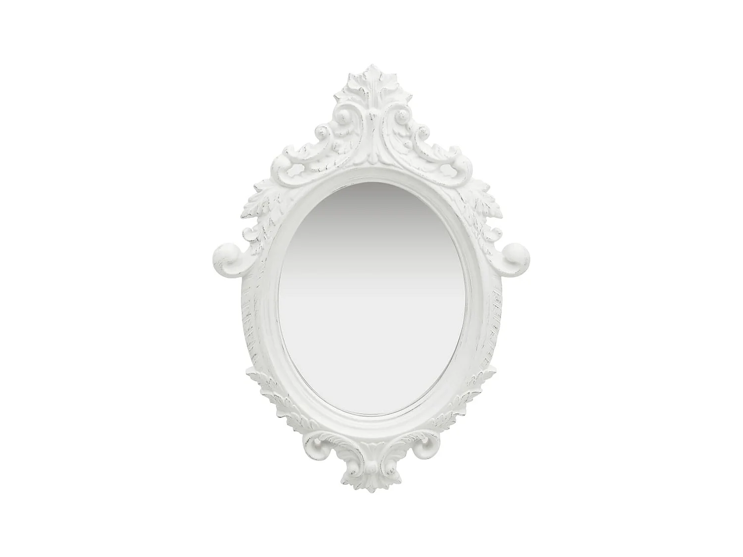 Specchio da parete stile castello 56x76 cm Bianco