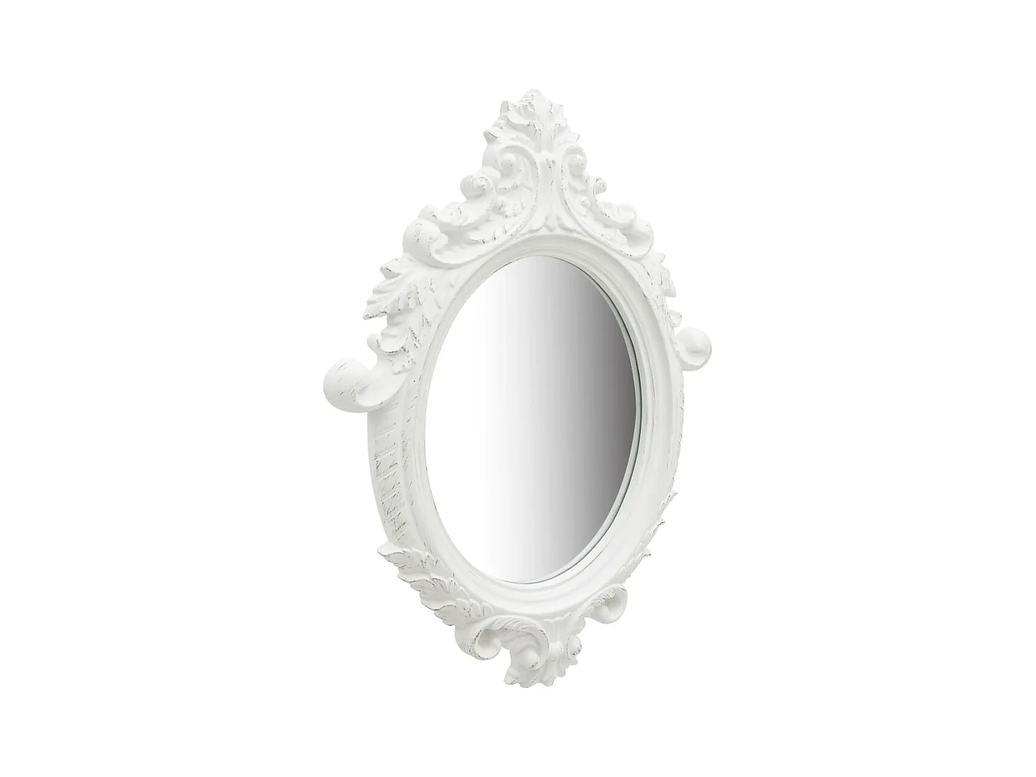 Specchio da parete stile castello 56x76 cm Bianco