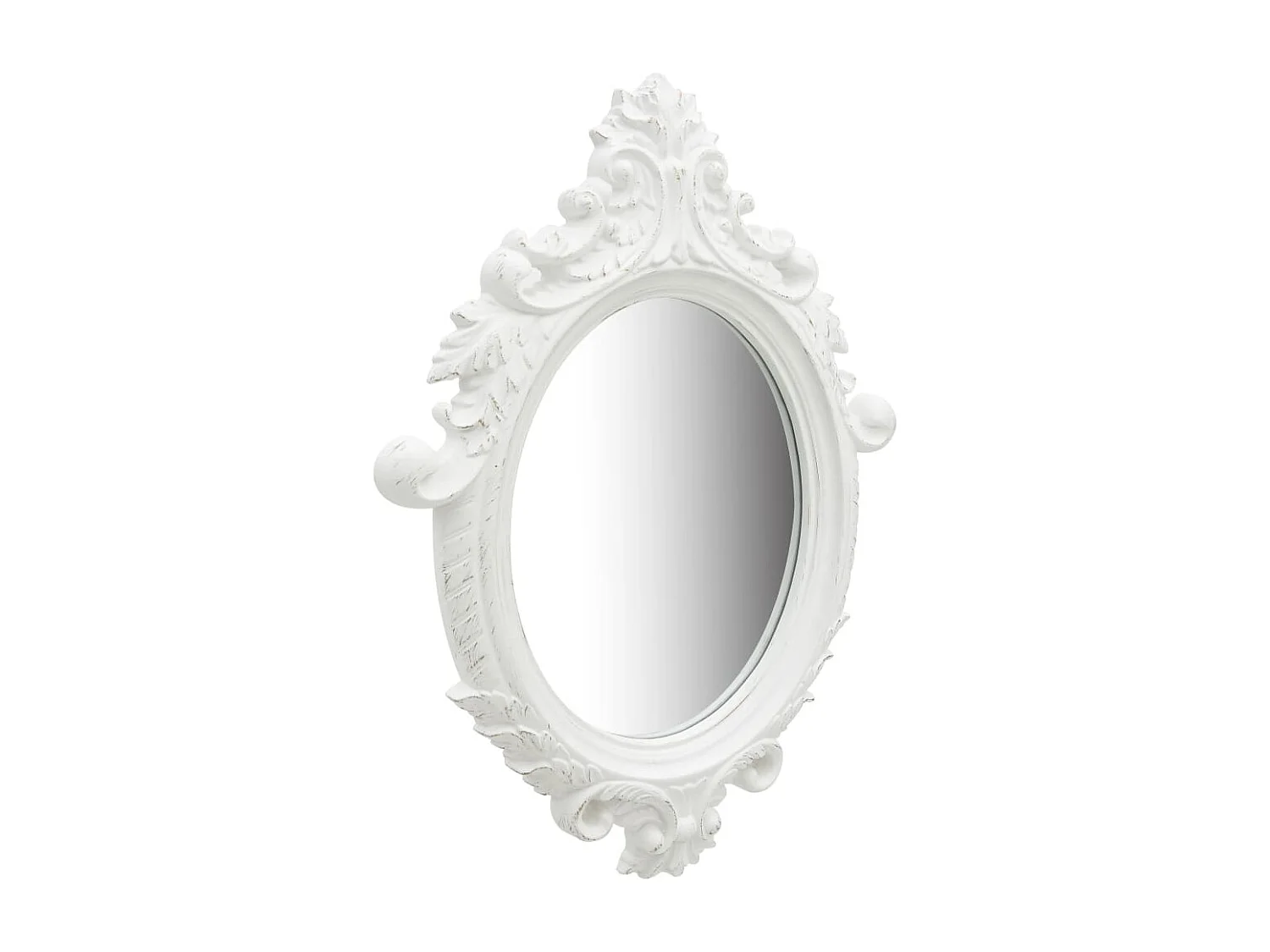 Specchio da parete stile castello 56x76 cm Bianco