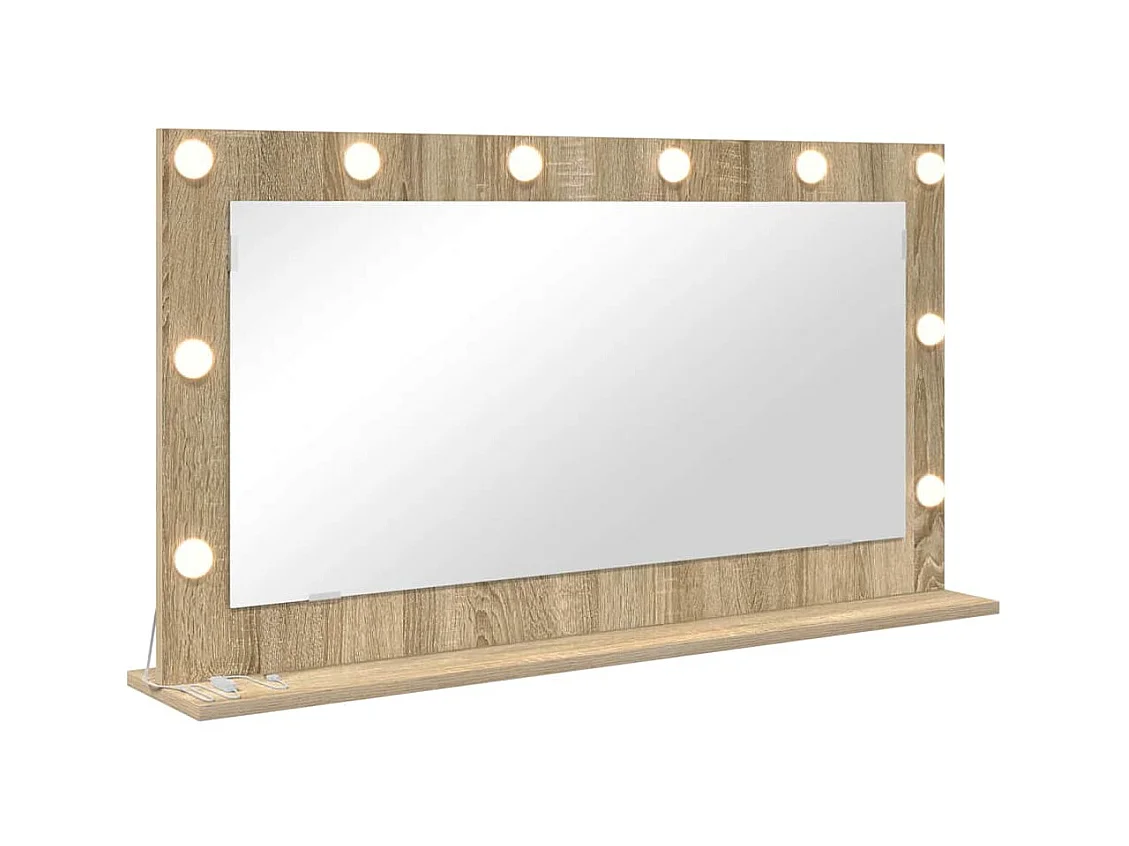 Miroir de vanité avec miroir Chêne Sonoma 100 x 55 x 18 cm