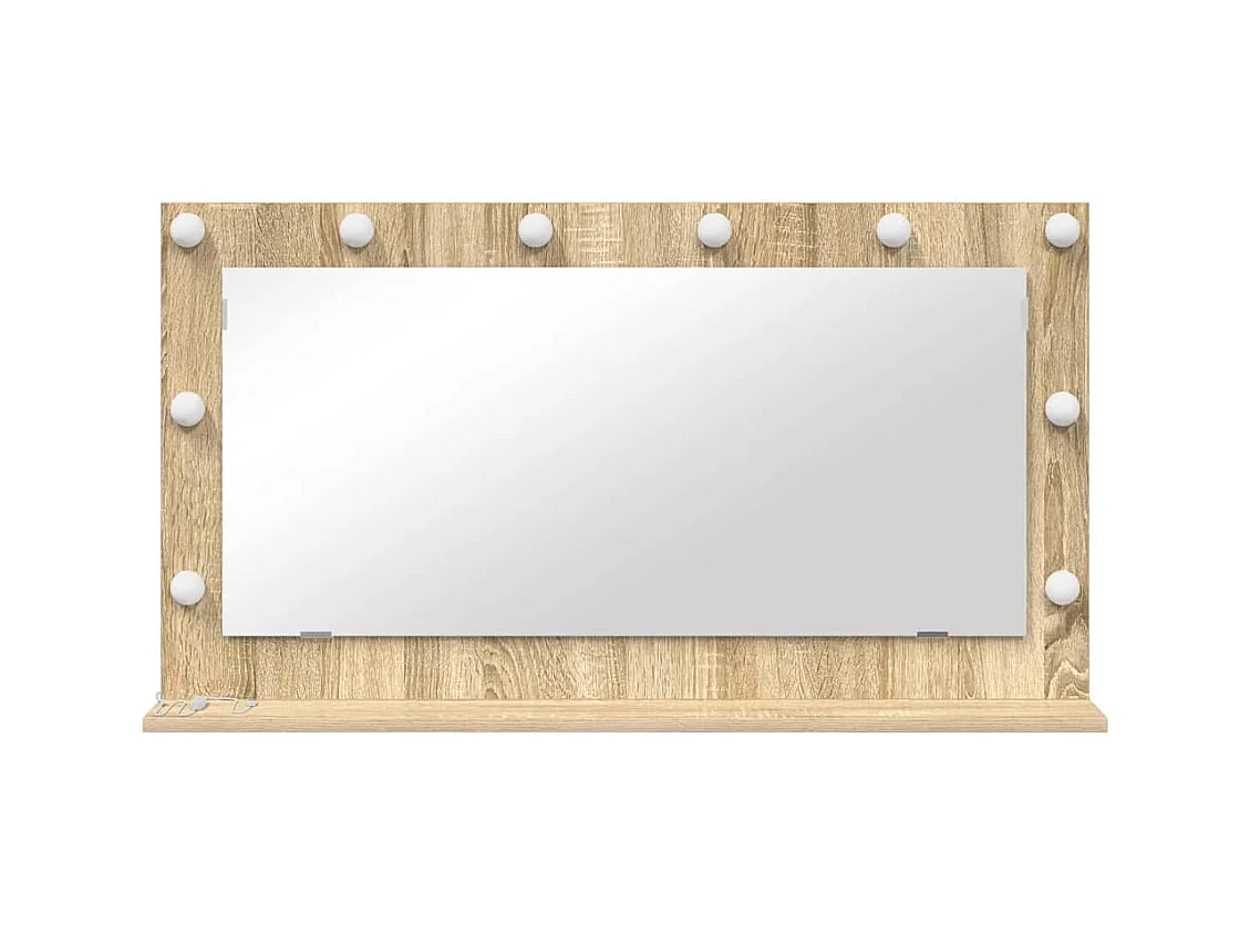 Miroir de vanité avec miroir Chêne Sonoma 100 x 55 x 18 cm
