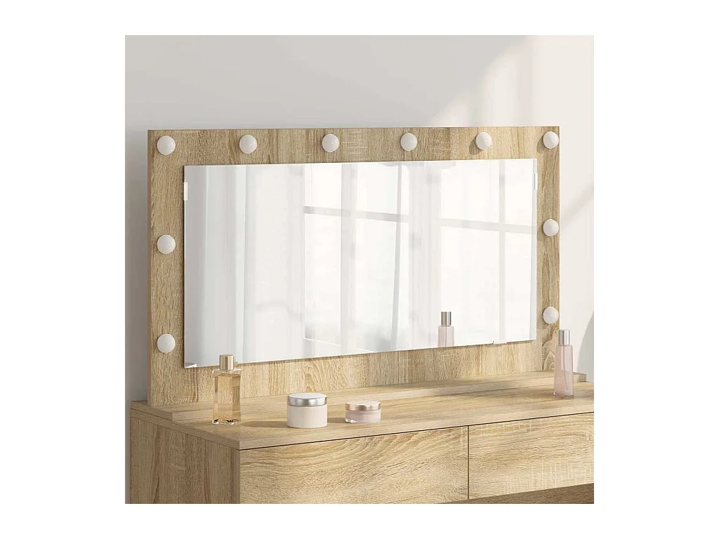 Miroir de vanité avec miroir Chêne Sonoma 100 x 55 x 18 cm