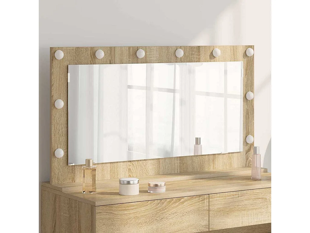 Miroir de vanité avec miroir Chêne Sonoma 100 x 55 x 18 cm