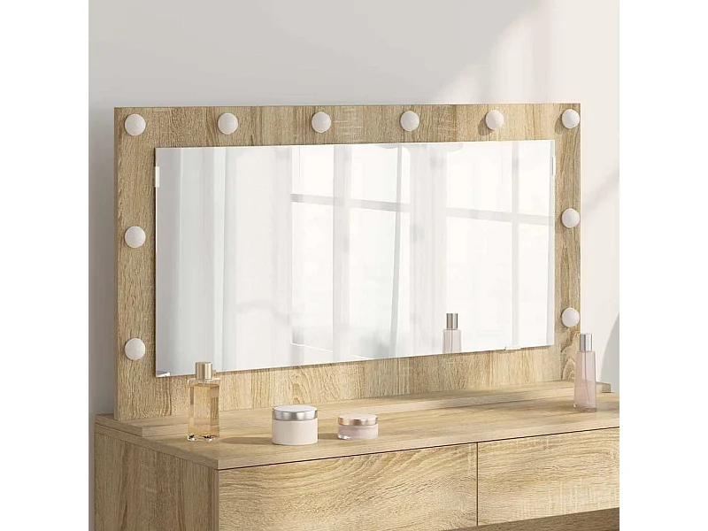 Miroir de vanité avec miroir Chêne Sonoma 100 x 55 x 18 cm
