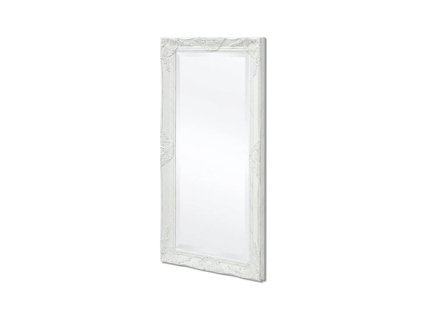 Specchio da parete in stile barocco 100x50 cm bianco