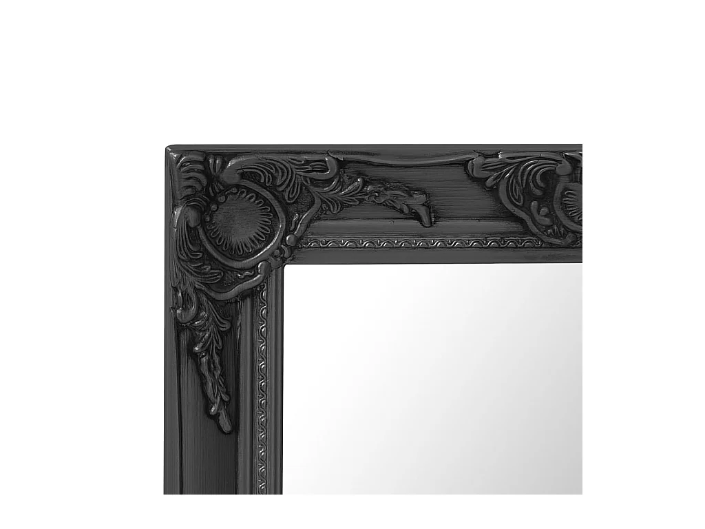 Espejo de pared estilo barroco 50x50 cm negro
