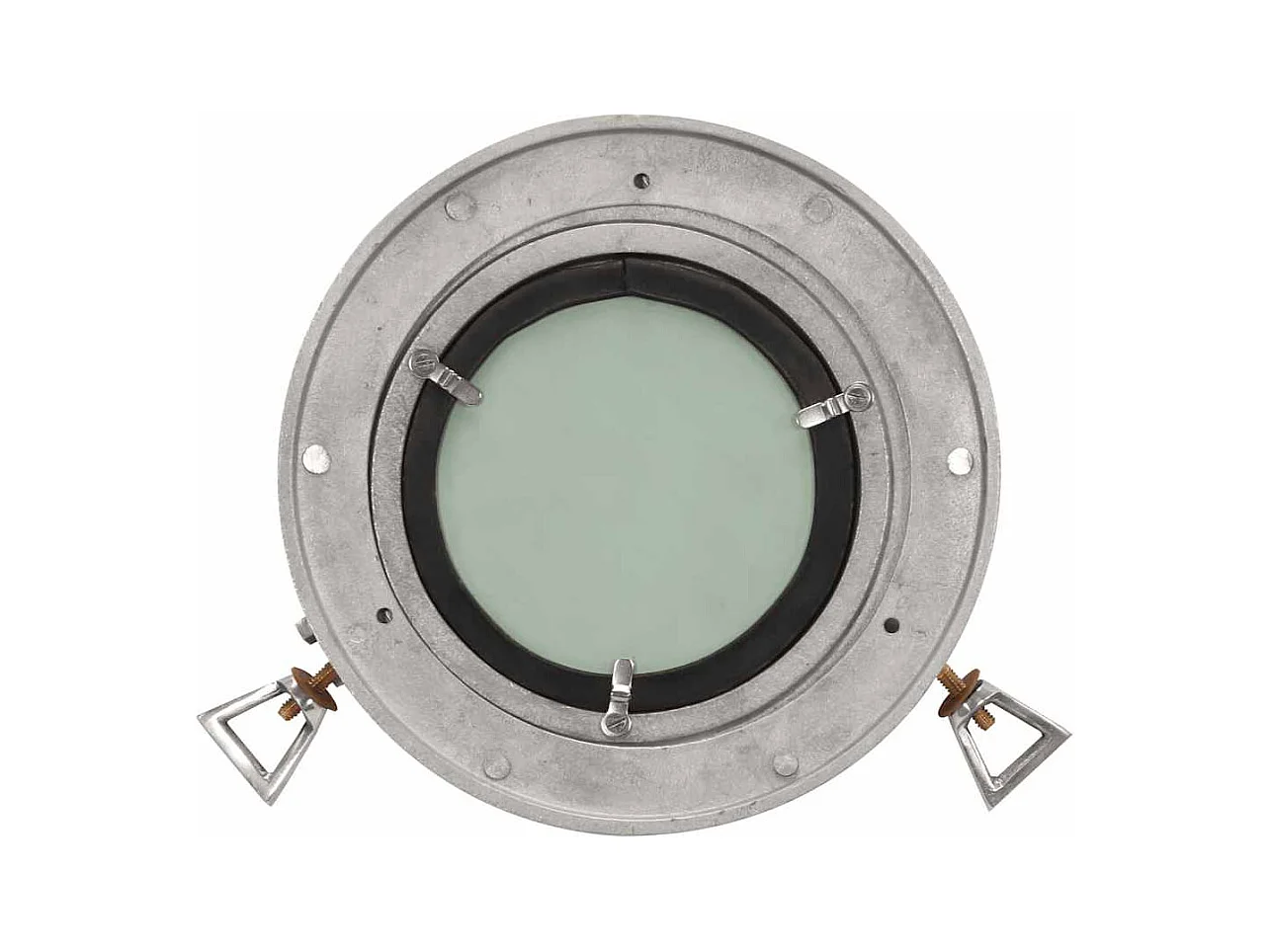 Miroir en forme de hublot mural Ø23 cm aluminium et verre